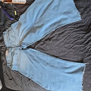 Time and Tru wide leg size 10 stretch button fly jeans.